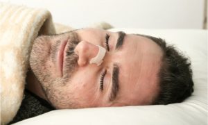 sleeping with nasal strips